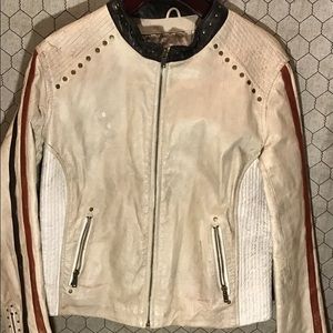 Leather motorcycle jacket